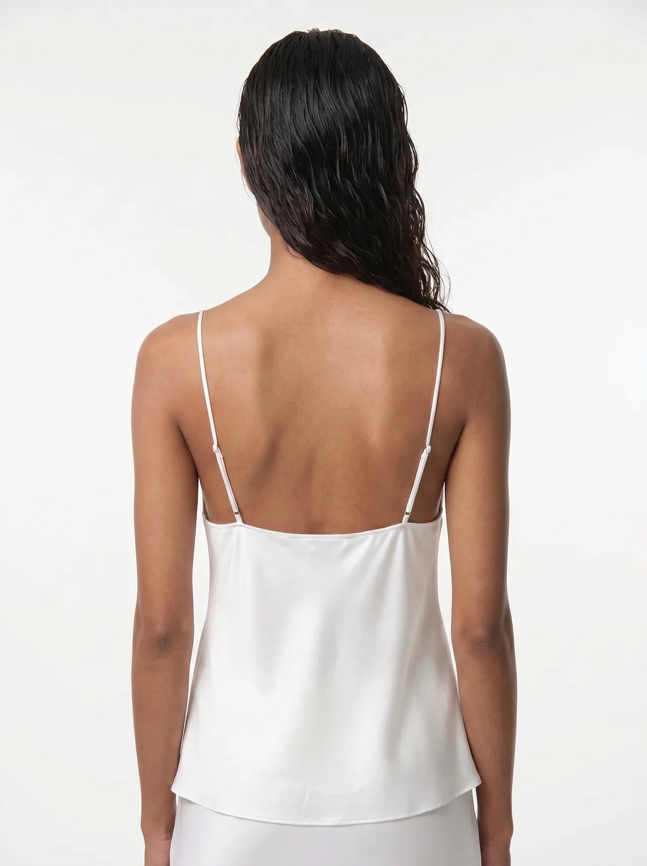 Éliane Satijnen Camisole Top met V-Hals en Strikdetail