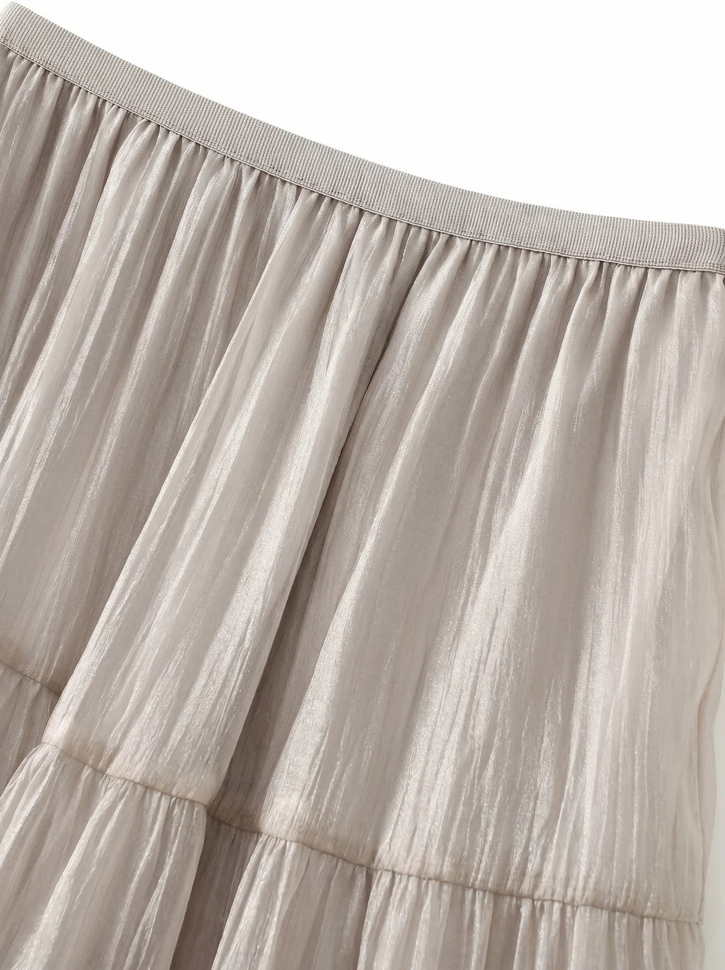 Florentine Gelaagde Maxi Rok met Elastische Taille
