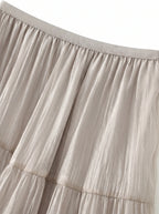 Florentine Gelaagde Maxi Rok met Elastische Taille