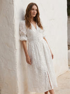 Adèle Maxi Jurk met 3D Bloemapplicaties
