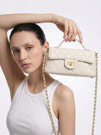 Vendôme Gewatteerde Leren Crossbody met Gouden Ketting