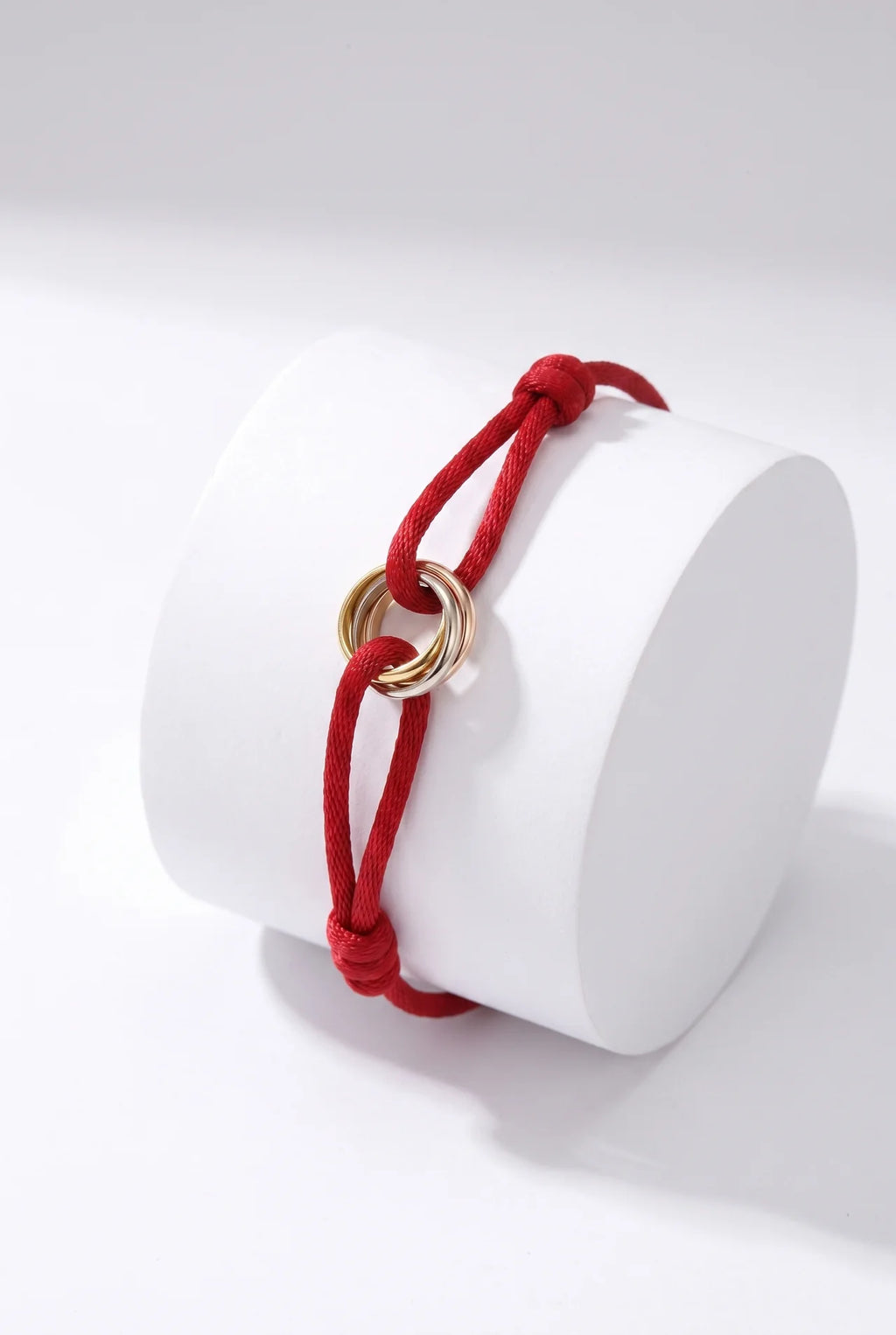 Tresse Gevlochten Armband met Gouden Schakel