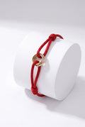Tresse Gevlochten Armband met Gouden Schakel