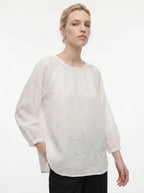 Albertine Geborduurd Blouse