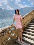 Charlotte Tweed Mini Jurk Franje Afwerking