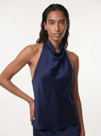 Geneviève Satijnen Halter Top met Cowl Neck