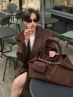 Twist Suede Tote