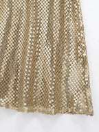 Roxane Pailletten Maxi Jurk Watervalhals Kruisrug