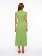 Yolande Gebreide Maxi Jurk met Knoopsluiting