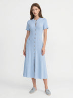Marielle Midi Jurk met Knoopsluiting