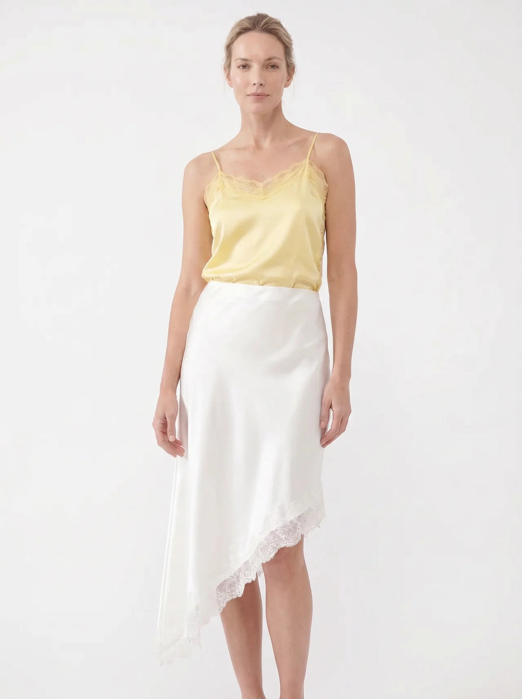 Renée Satijnen Midi Rok Asymmetrisch Kant