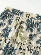 Mirabeau Gelaagde Maxi Rok met Botanische Print