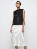 Marceline Satijnen Midi Rok Diagonale Zoom