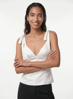 Adrienne Satijnen Camisole Top met Strikbandjes