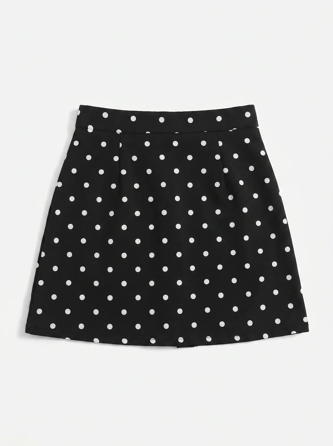 Isabeau Mini Rok met Stippenprint en Hoge Taille