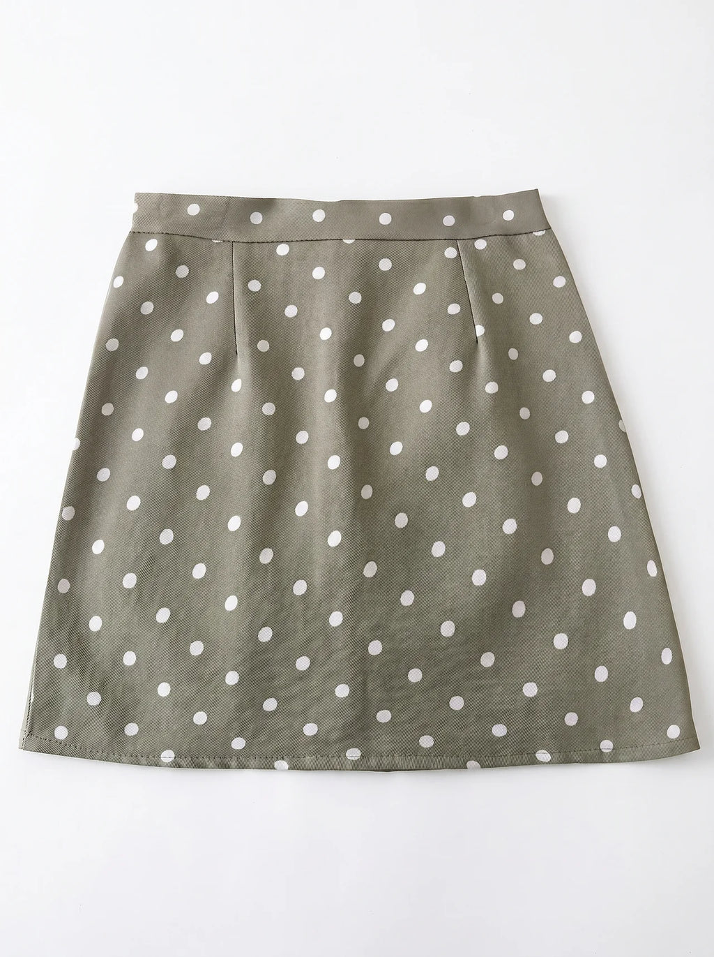 Isabeau Mini Rok met Stippenprint en Hoge Taille