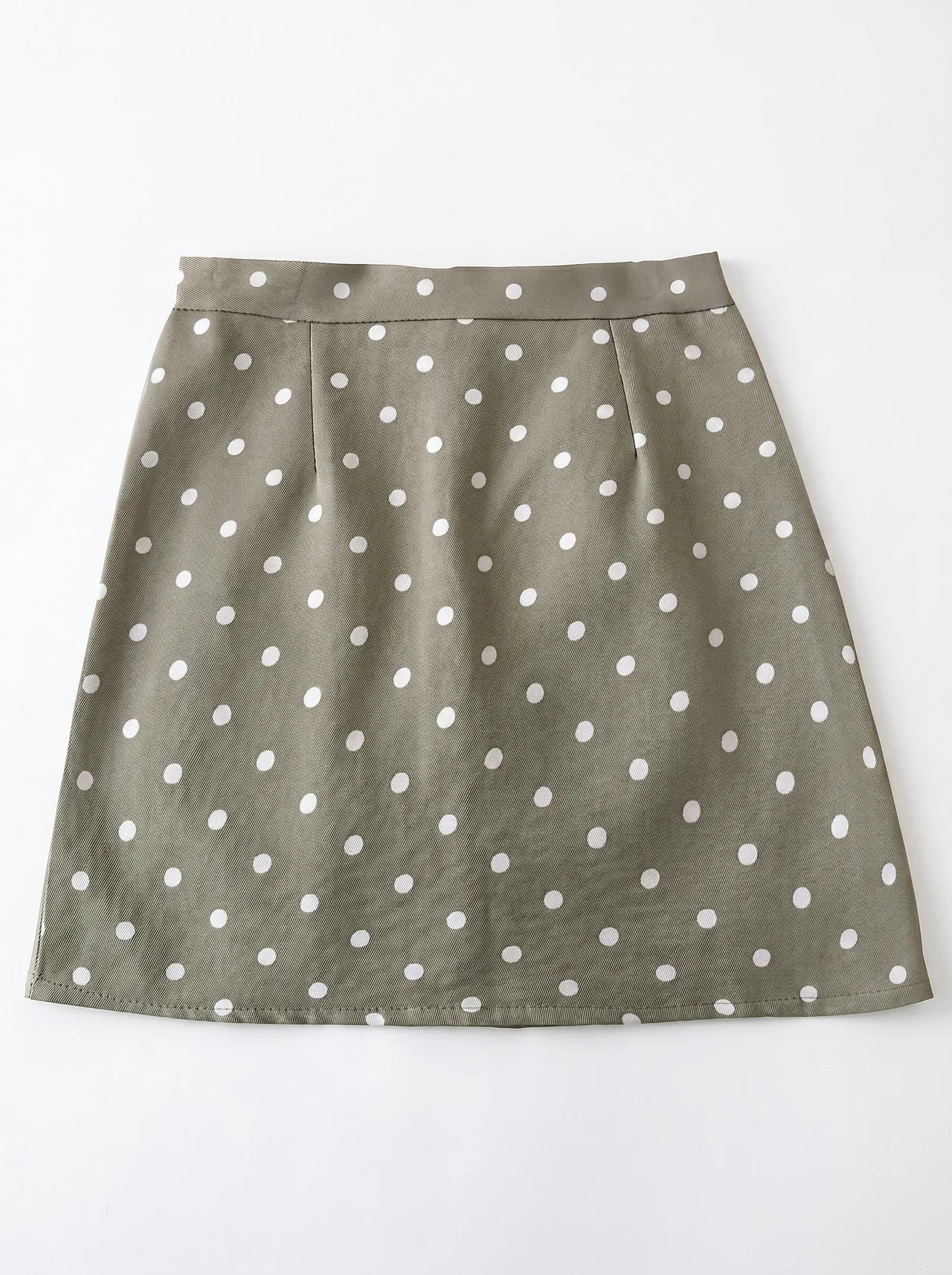 Isabeau Mini Rok met Stippenprint en Hoge Taille
