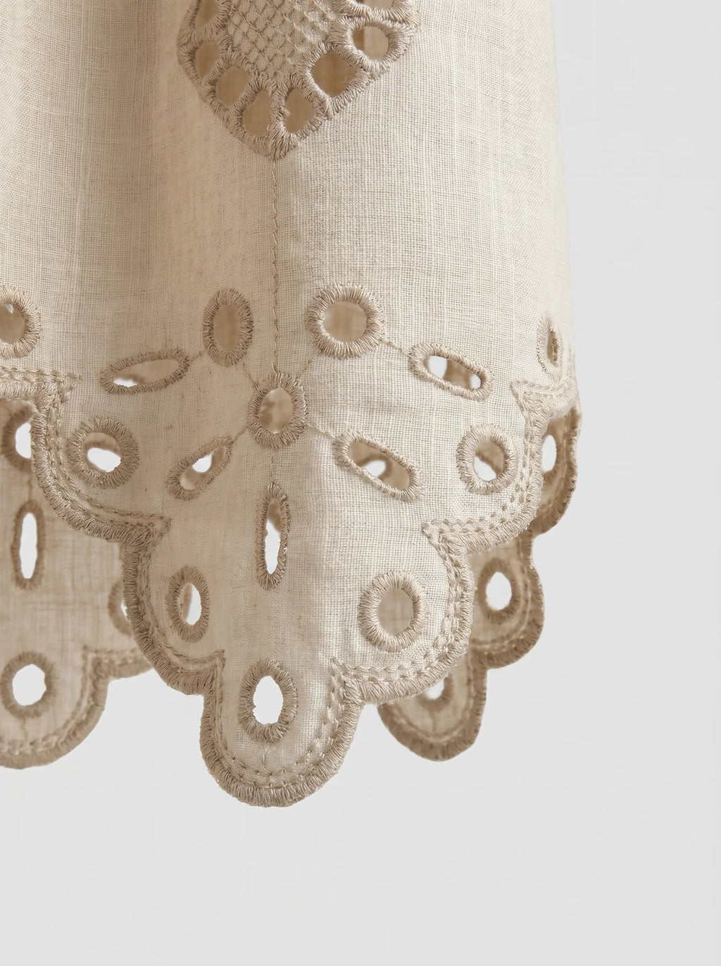 Héloïse Midi Jurk met Broderie en Kwastjes