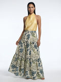 Mirabeau Gelaagde Maxi Rok met Botanische Print