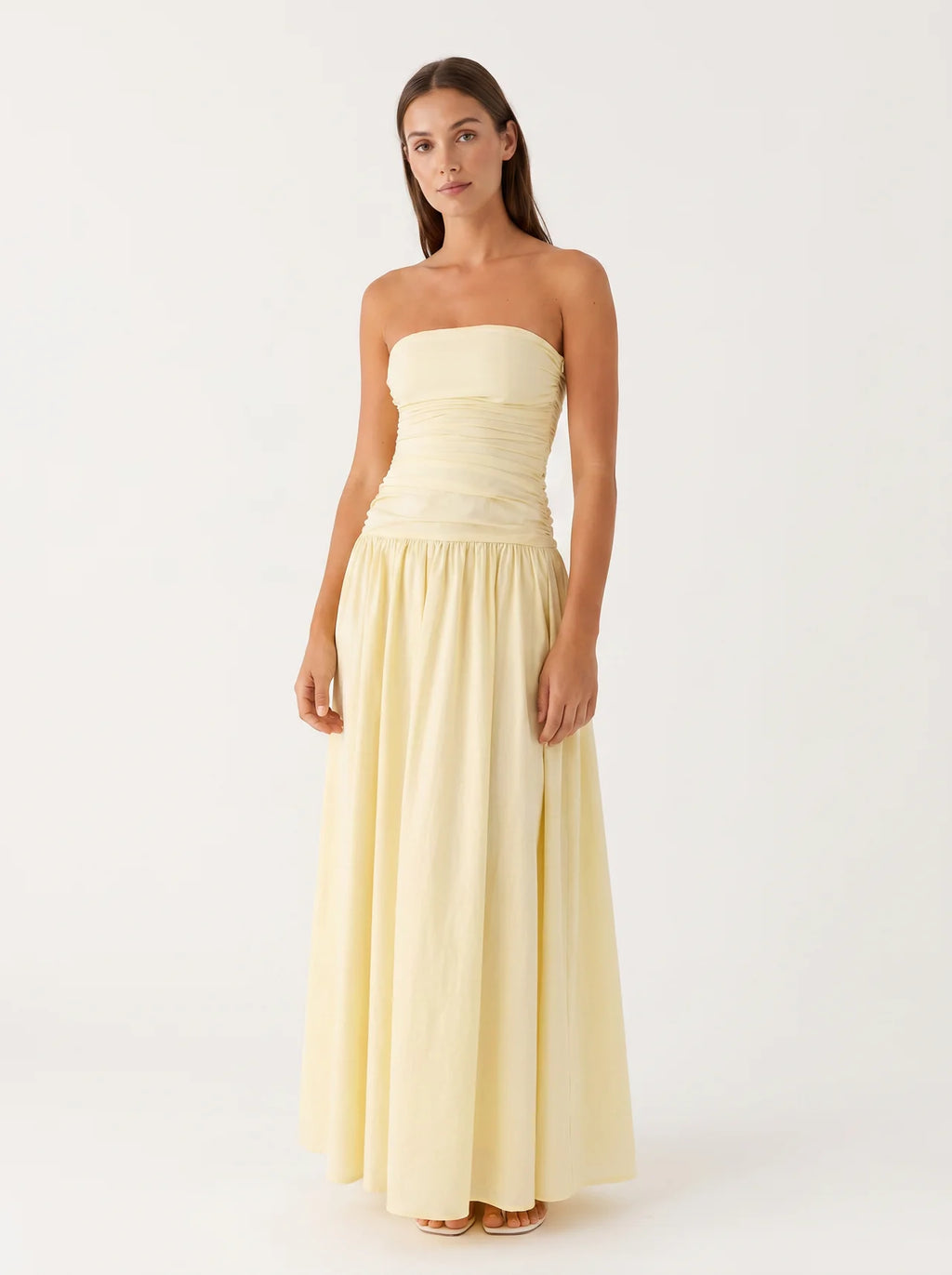 Clémence Bandeau Maxi Jurk met Wijde Rok