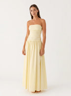 Clémence Bandeau Maxi Jurk met Wijde Rok