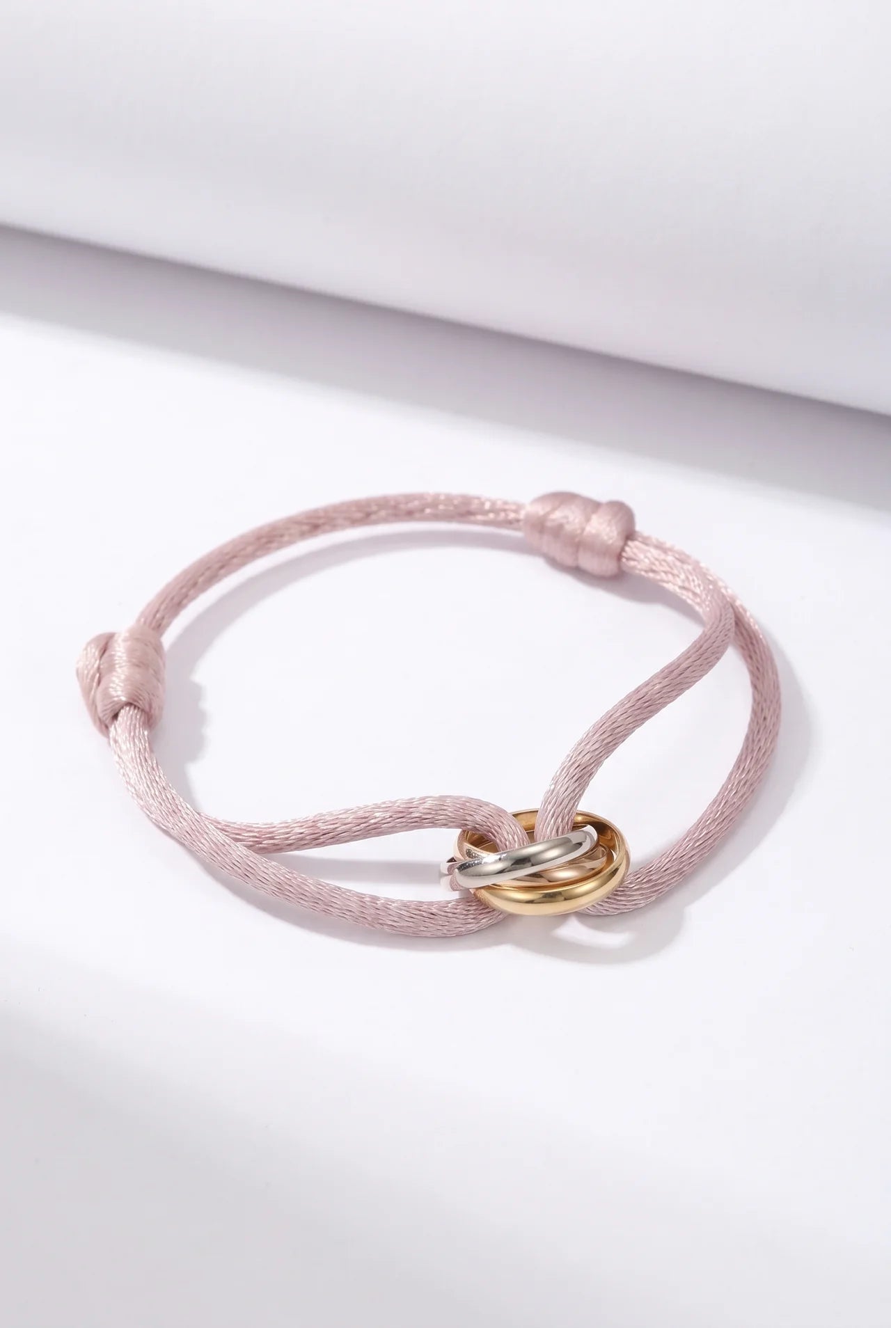 Tresse Gevlochten Armband met Gouden Schakel