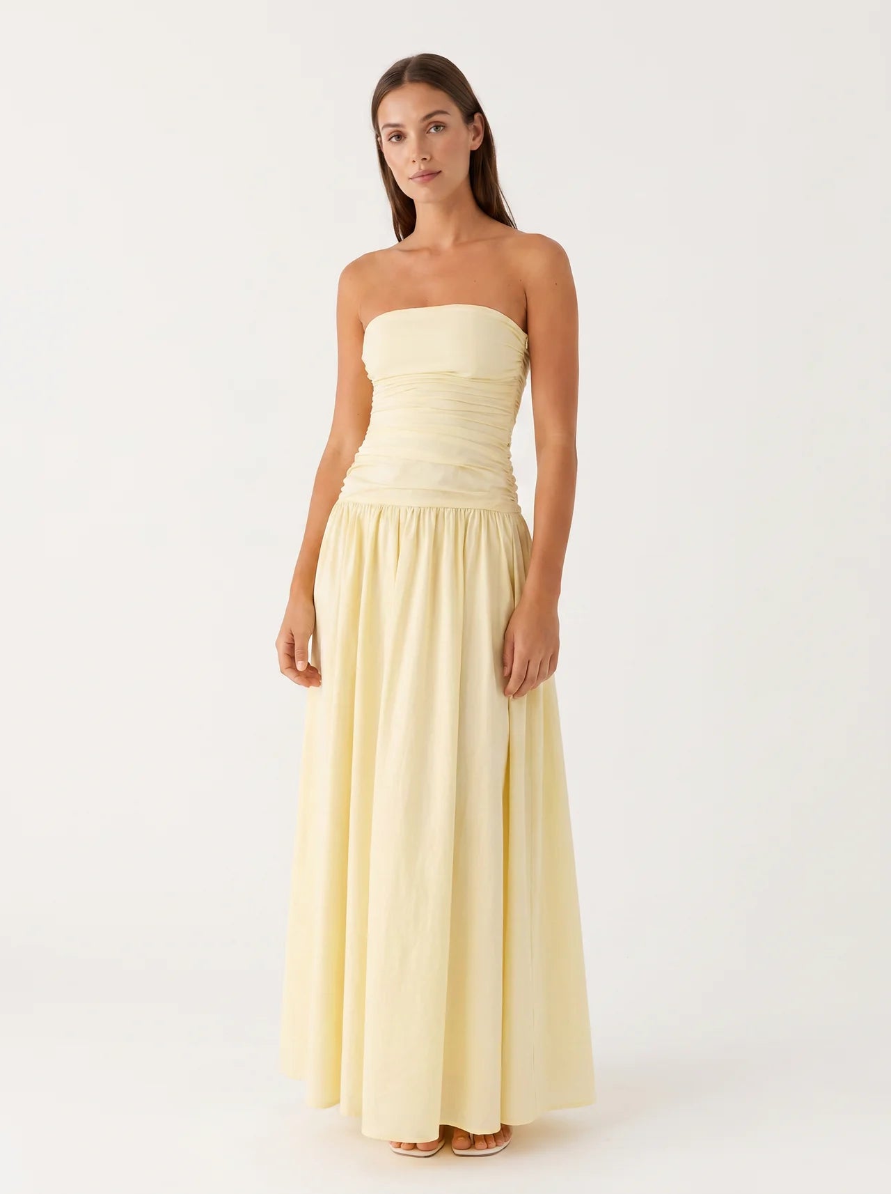 Clémence Bandeau Maxi Jurk met Wijde Rok