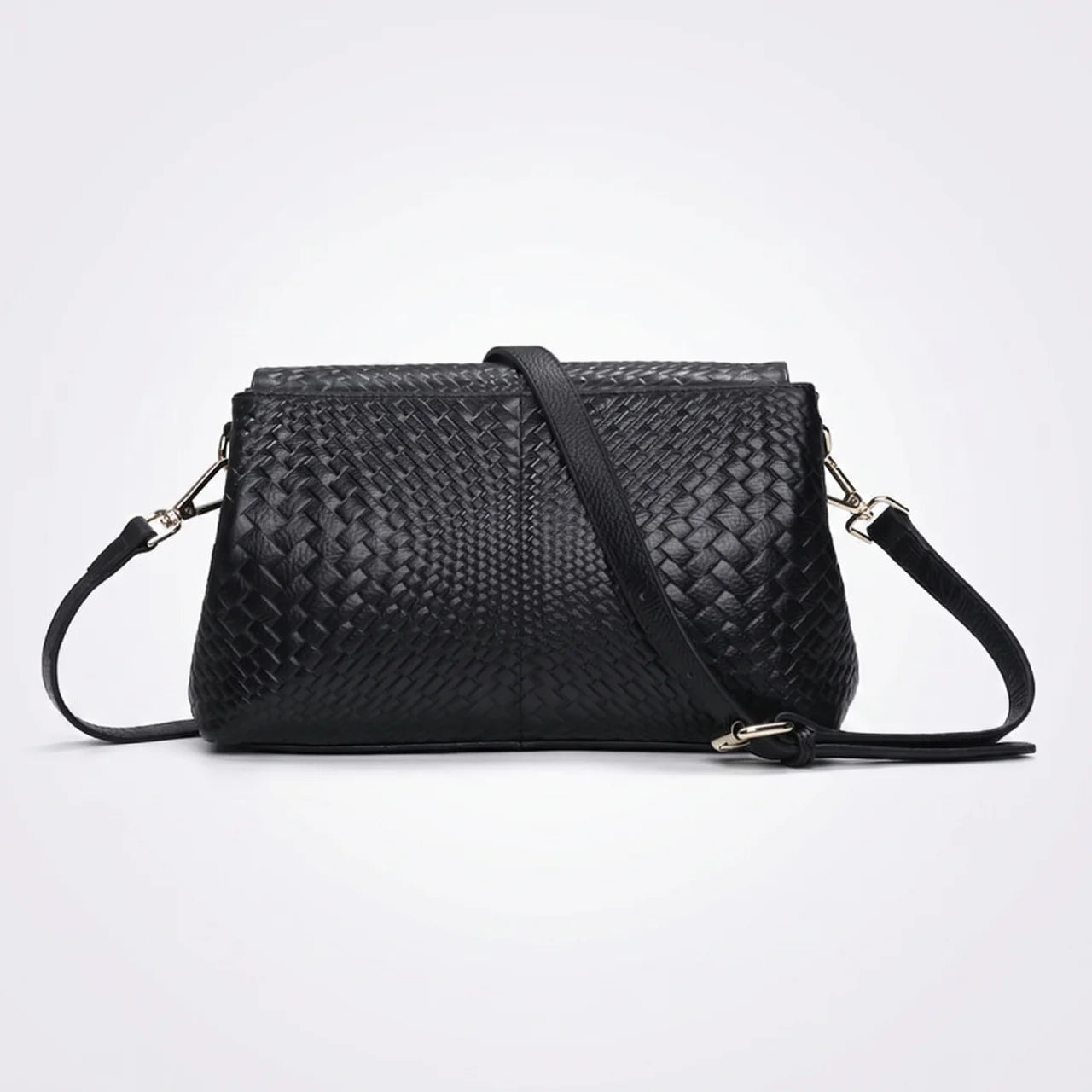 Brenne Gevlochten Leren Crossbody