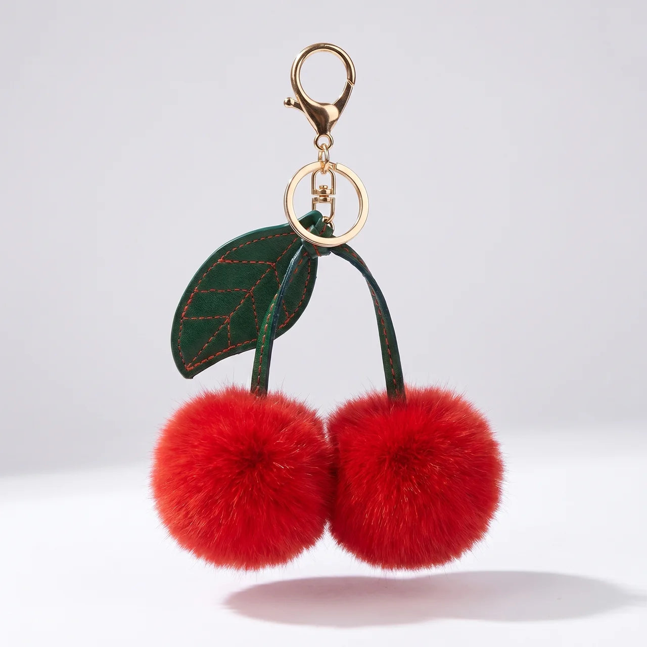 Cerise Pom Bag Charm