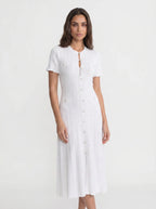 Marielle Midi Jurk met Knoopsluiting