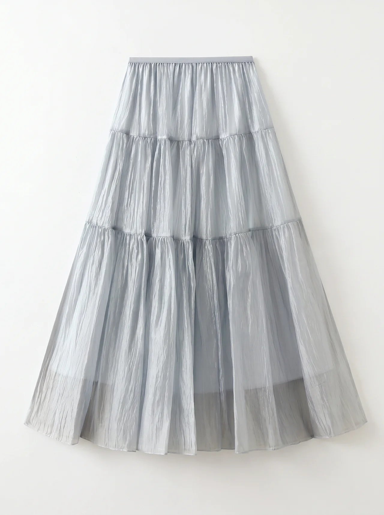 Florentine Gelaagde Maxi Rok met Elastische Taille