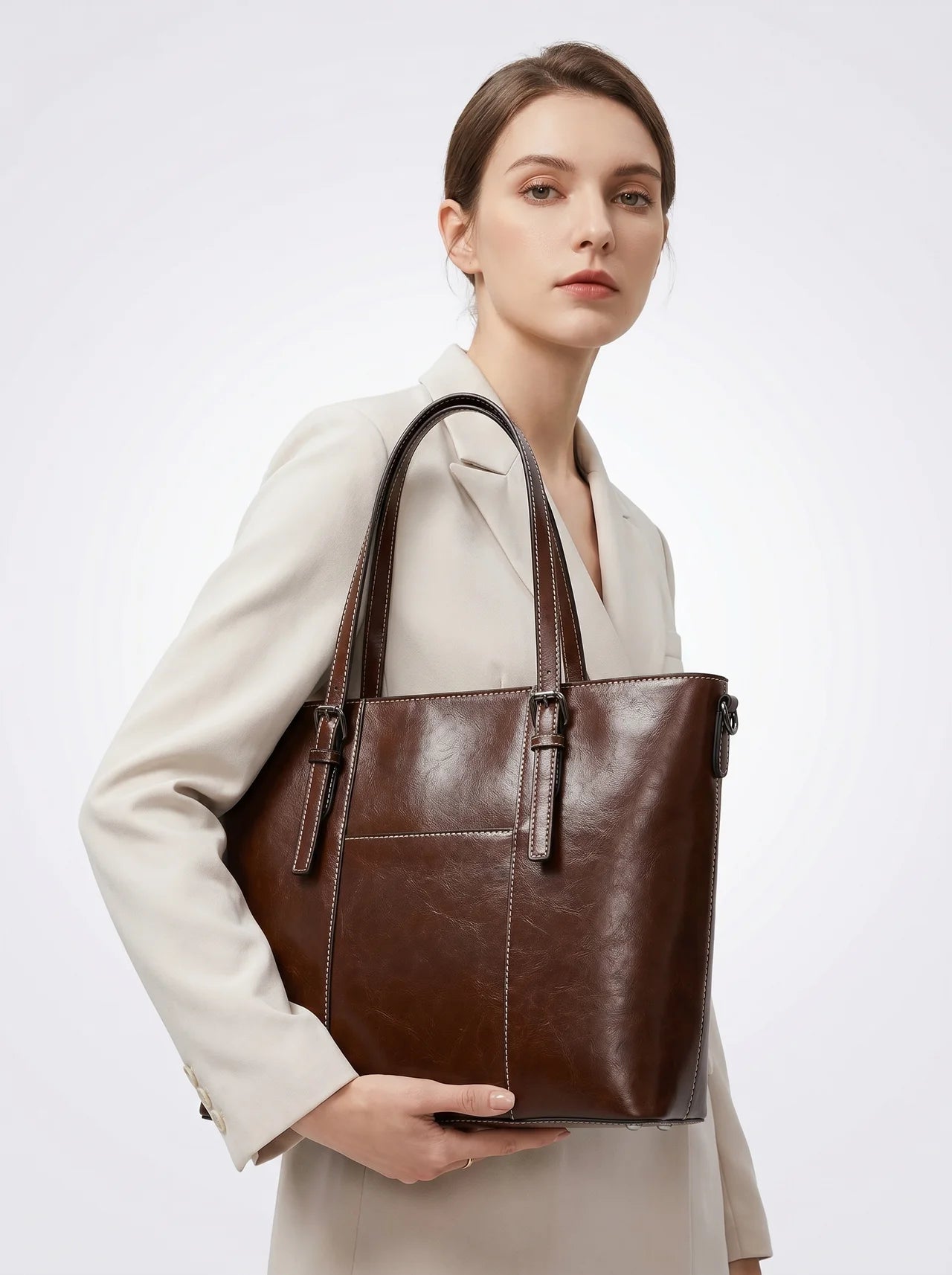 Rouen Leren Tote Bag