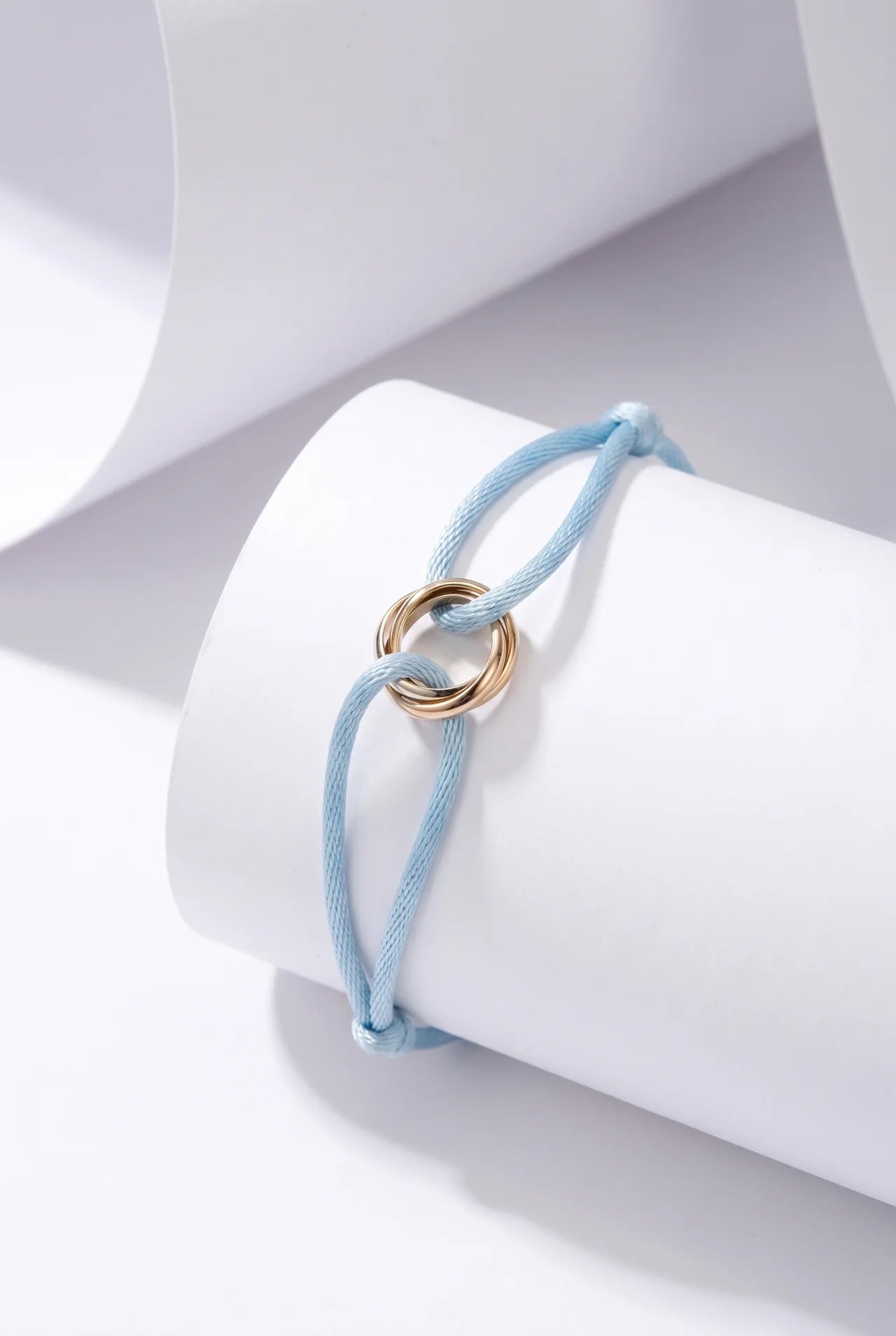 Tresse Gevlochten Armband met Gouden Schakel