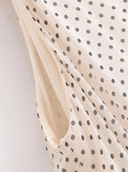 Oriane Chiffon Midi Jurk Polkadot Halternek