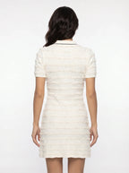 Jeanne Tweed Mini Jurk met Kraag