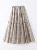 Florentine Gelaagde Maxi Rok met Elastische Taille
