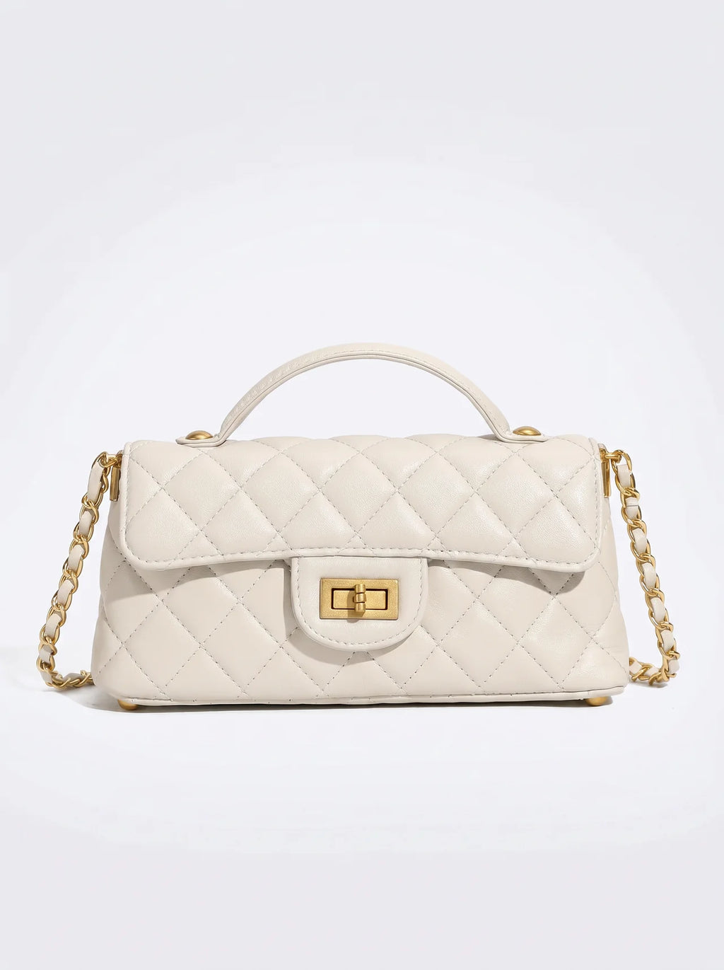 Vendôme Gewatteerde Leren Crossbody met Gouden Ketting