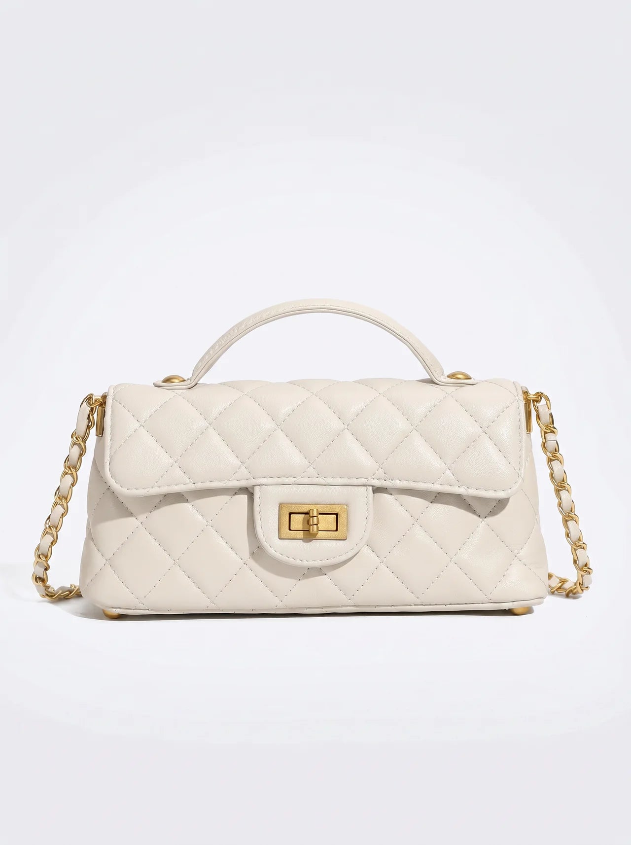 Vendôme Gewatteerde Leren Crossbody met Gouden Ketting