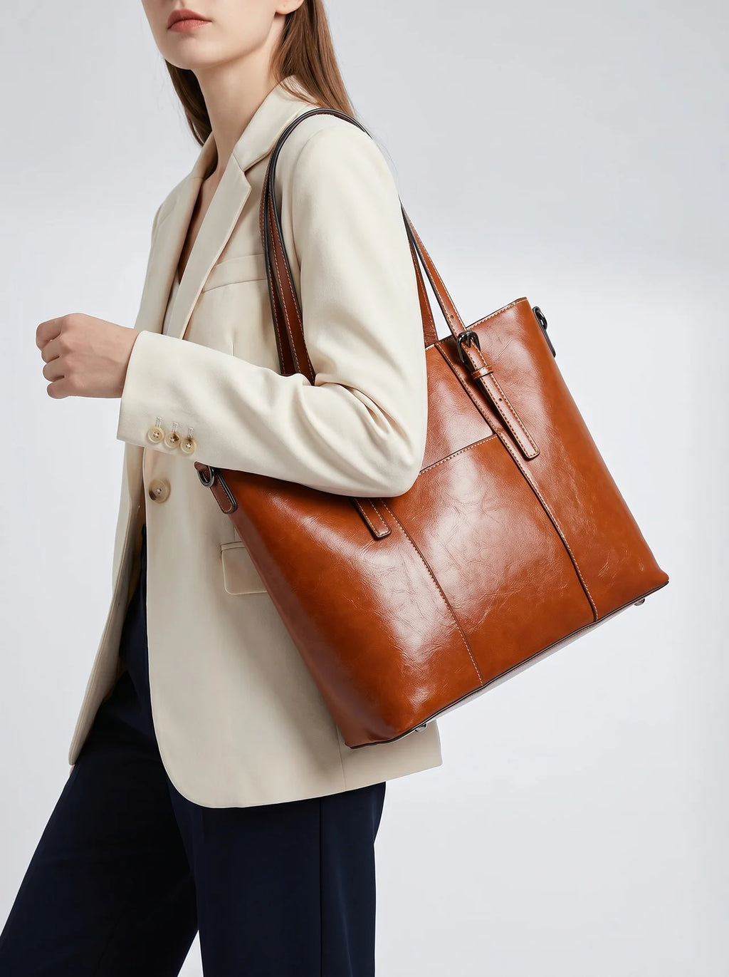 Rouen Leren Tote Bag