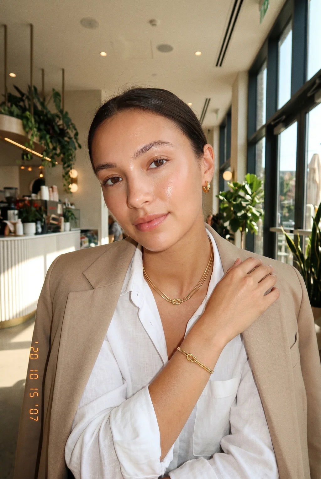 Nœud Gouden Ketting met Knoopdetail