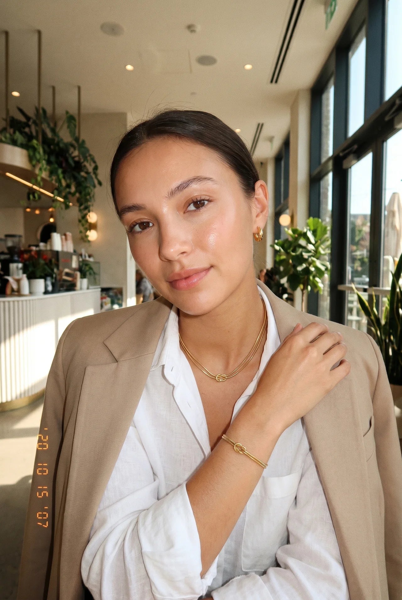 Nœud Gouden Ketting met Knoopdetail