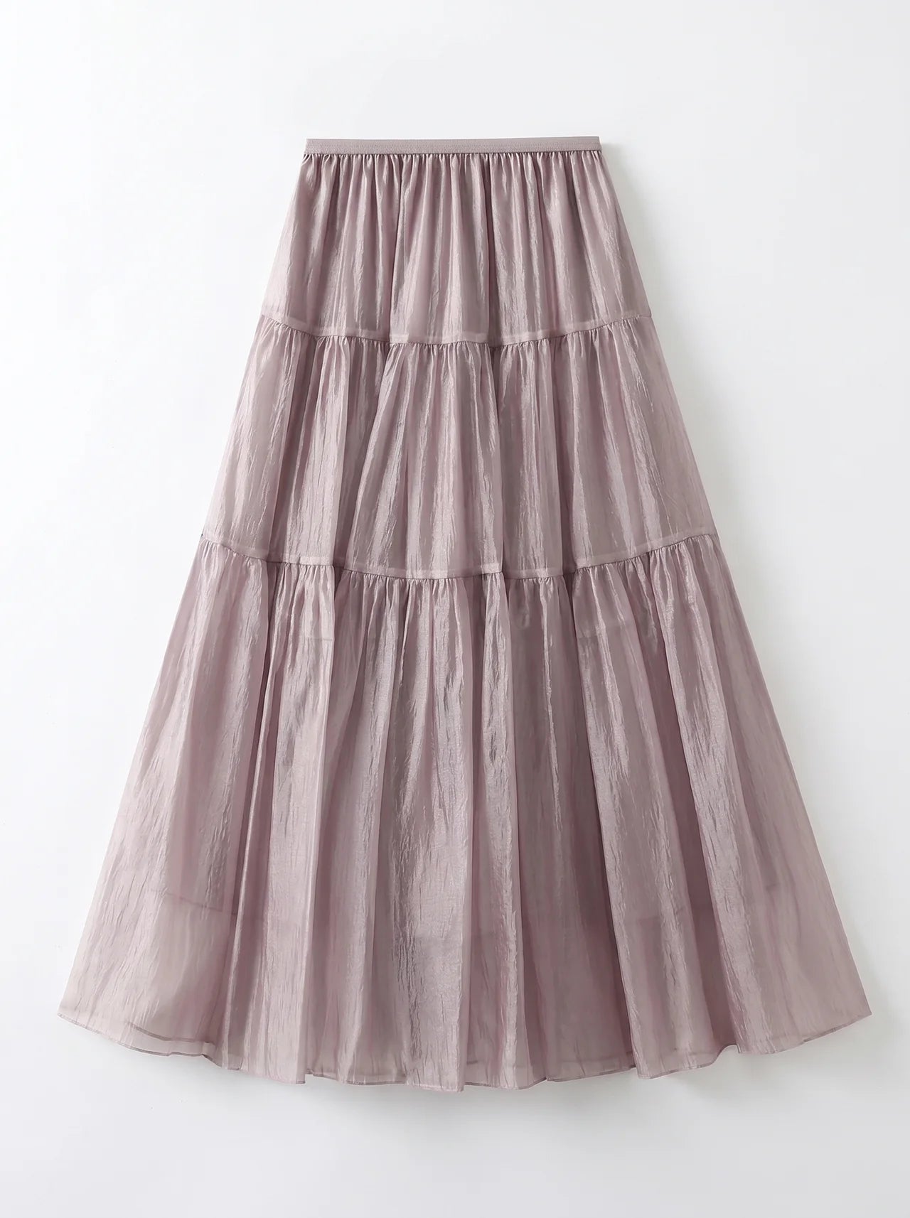 Florentine Gelaagde Maxi Rok met Elastische Taille