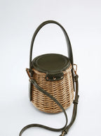 Lerins Rattan Bucket Bag