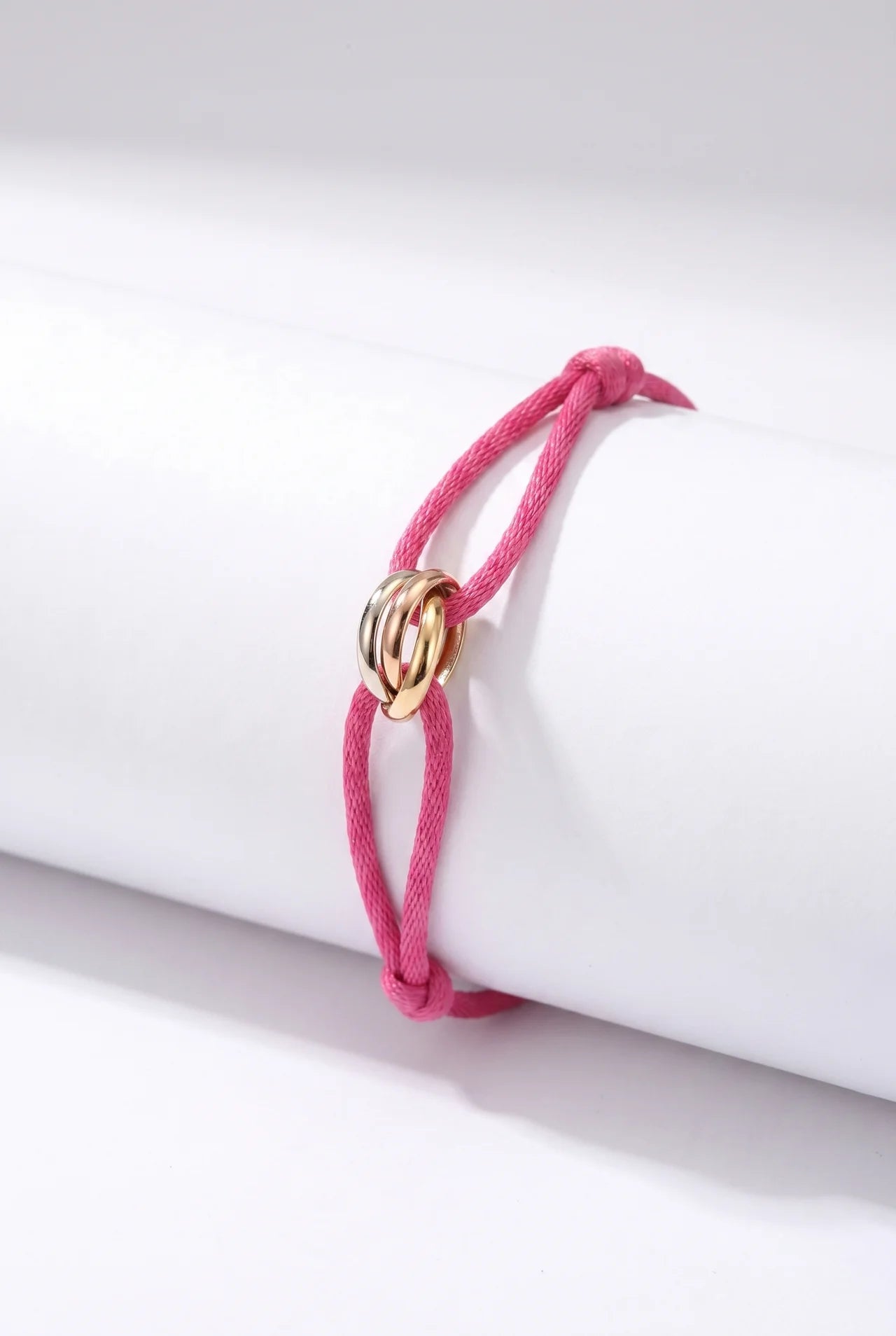 Tresse Gevlochten Armband met Gouden Schakel