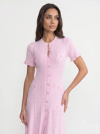 Marielle Midi Jurk met Knoopsluiting