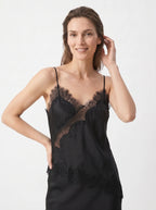 Joséphine Satijnen Camisole Top met Asymmetrische Kanten Zoom
