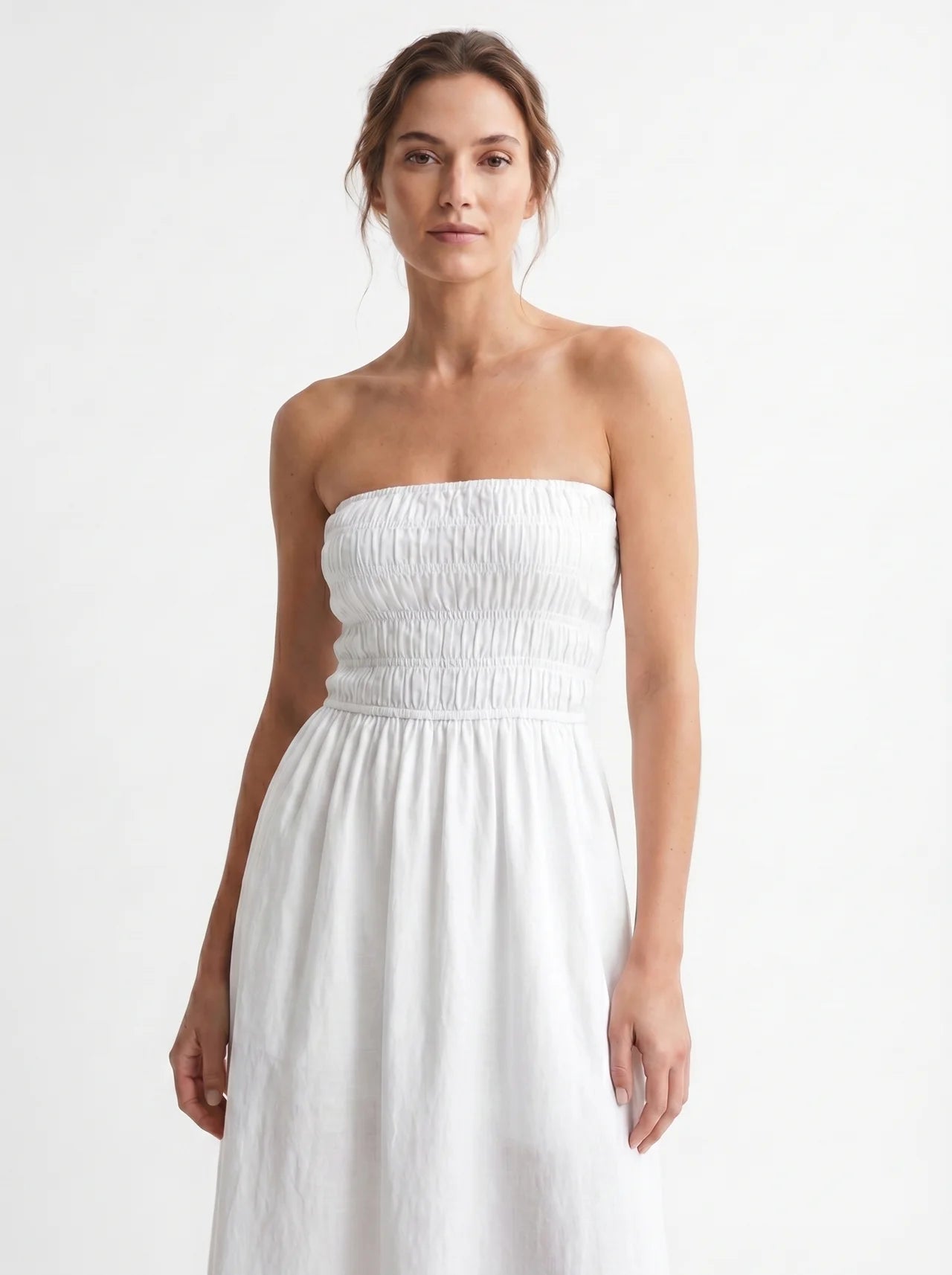 Olympe Bandeau Maxi Jurk met Elastisch Bovenstuk