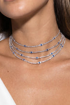 Mila Tennis Ketting met Evil Eye en Zirkonia