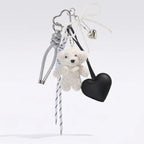Pearl Teddy Heart Charm