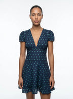 Flavie Mini Jurk Bloemenprint Diepe V-hals